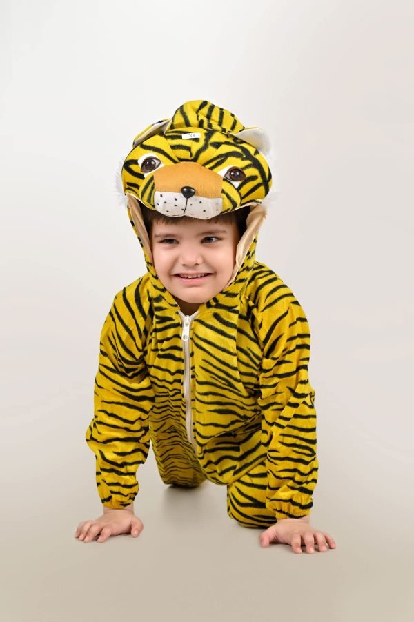 Animal Fancy Dress Tiger Costume Bagh for Kids - Wild Animal - Image 3