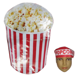 Popcorn Party Starter: Flex Printed Cutout & Matching Cap Set
