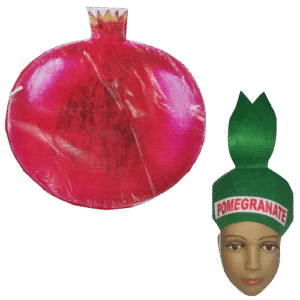 Pomegranate Power: Flex Printed Cutout & Matching Cap Costume Set