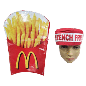 Fry-tastic Fun: French Fries Cutout & Cap Costume Set