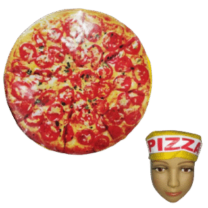 Pizza Perfection: Flex Printed Cutout & Matching Cap Costume Set