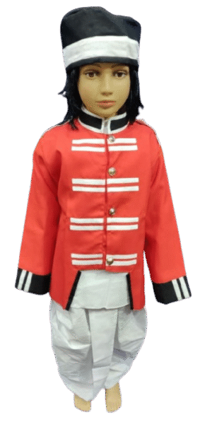 Mangal Pandey Freedom Fighter Costume for Boys - Sepoy Mutiny Hero Dress