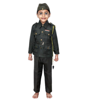Netaji Subhash Chandra Bose Freedom Fighter Costume for Boys - Iconic INA Leader Dress
