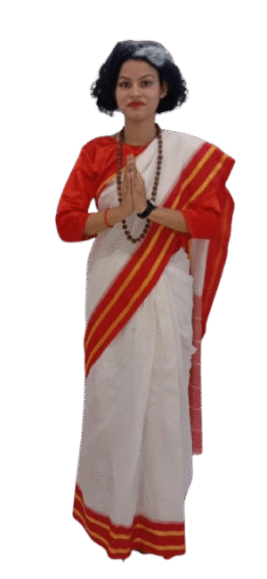 Iconic Indira Gandhi Leader Costume for Girls - Elegant Prime Minister Dress