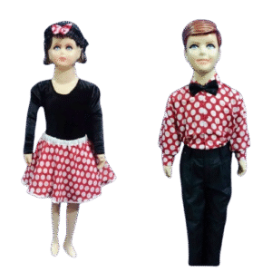 Dynamic Western Dance Costume for Kids - Retro Pink & Black