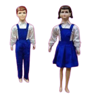 Dynamic Western Dance Costume for Kids - Formal Blue & White colour