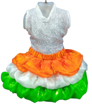 Tri-Colour Frock - Orange, White & Green for National Celebrations! -04
