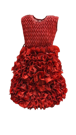 Girls' Western Frock Costume - Dazzle & Delight! (Mahroon Frill)