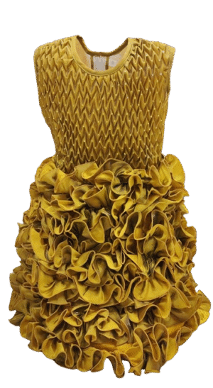 Girls' Western Frock Costume - Dazzle & Delight! (Mehandi Frill)
