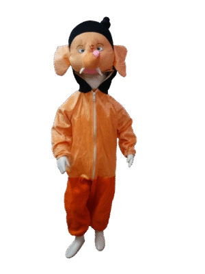 Little Ganesha Cartoon Costume for Kids - Blessings & Wisdom Fancy Dress!